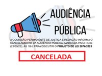 Audiência Pública -  CANCELADA