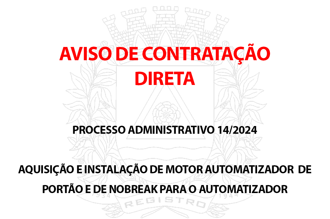 AVISO DE CONTRATAÇÃO DIRETA