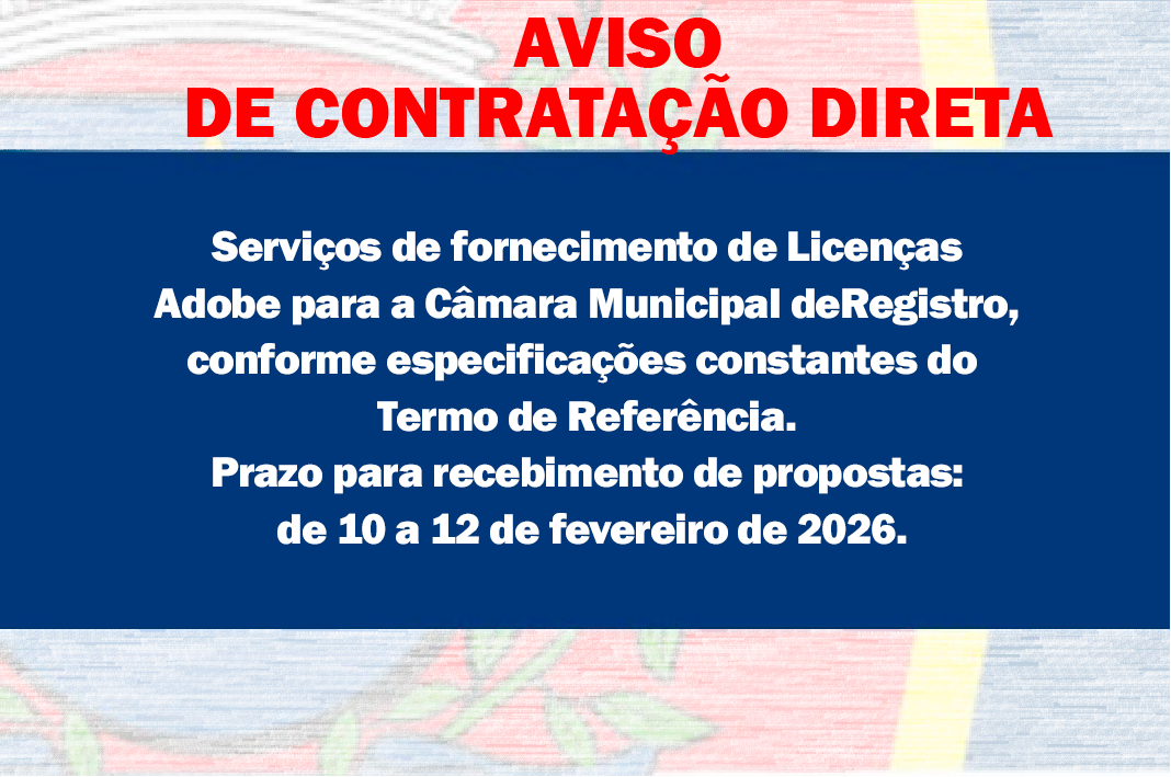 AVISO DE CONTRATAÇÃO DIRETA - Licenças Adobe