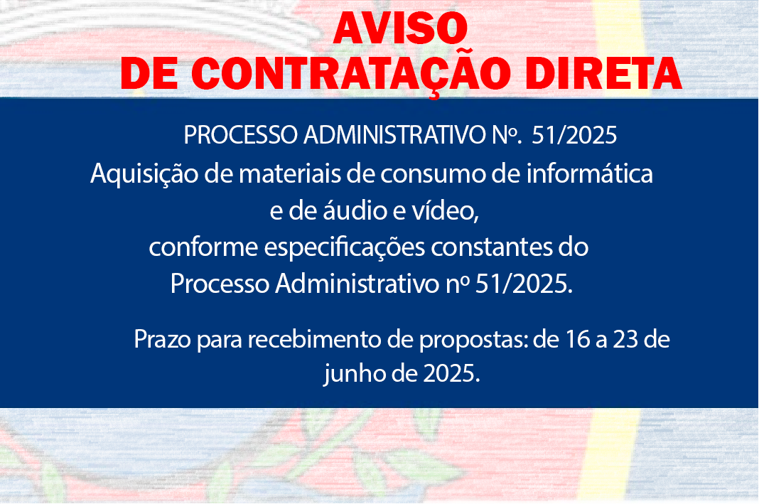 AVISO DE CONTRATAÇÃO DIRETA - Materiais de consumo de informática e de áudio e vídeo
