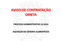 Aviso de contratação direta - Processo Administrativo 25/2026