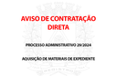  AVISO DE CONTRATAÇÃO DIRETA   -  PROCESSO ADMINISTRATIVO Nº. 29/2024   
