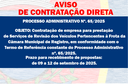 AVISO DE CONTRATAÇÃO DIRETA - PROCESSO ADMINISTRATIVO Nº. 65/2025