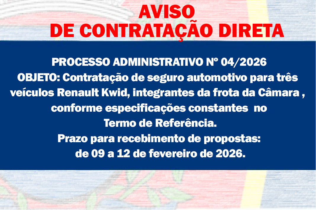 AVISO DE CONTRATAÇÃO DIRETA - SEGURO AUTOMOTIVO