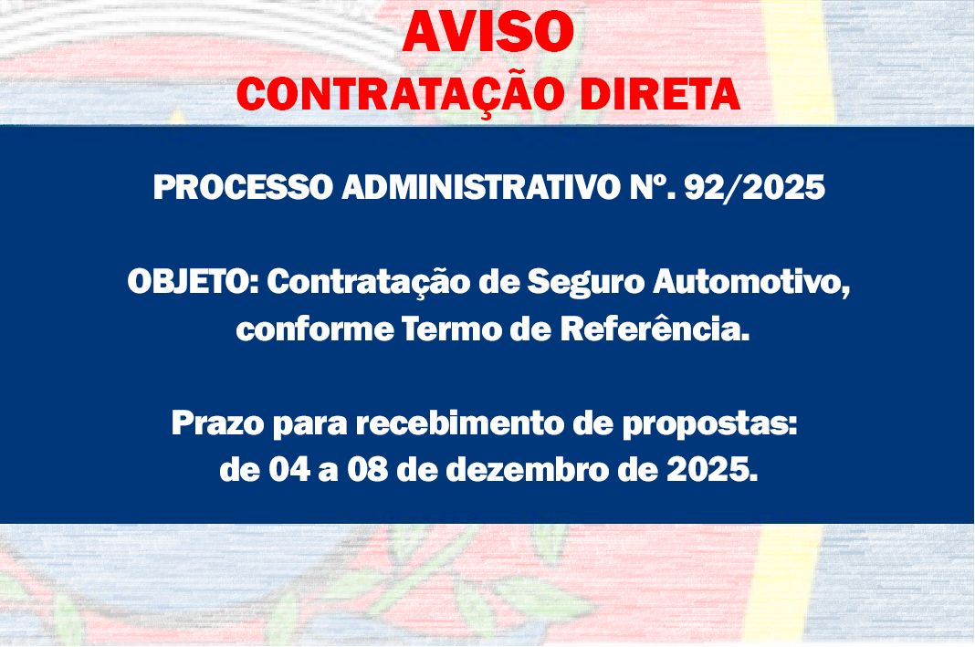 AVISO DE CONTRATAÇÃO DIRETA - Serviço de Seguro Automotivo