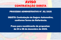 AVISO DE CONTRATAÇÃO DIRETA - Serviço de Seguro Automotivo