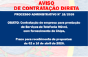 AVISO DE CONTRATAÇÃO DIRETA -  Serviço de Telefonia Móvel
