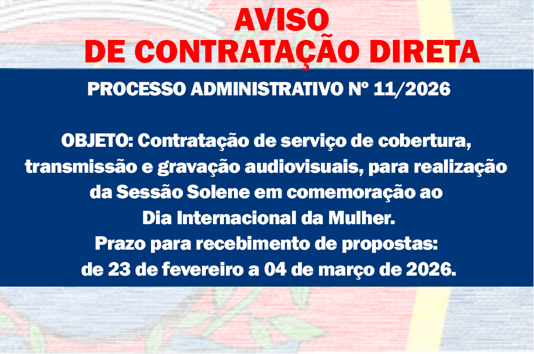 AVISO DE CONTRATAÇÃO DIRETA - Serviços audiovisuais para o Dia da Mulher