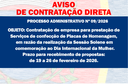 AVISO DE CONTRATAÇÃO DIRETA - Serviços de confecção de Placas de Homenagem