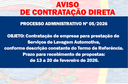 AVISO DE CONTRATAÇÃO DIRETA - Serviços de Lavagem Automotiva