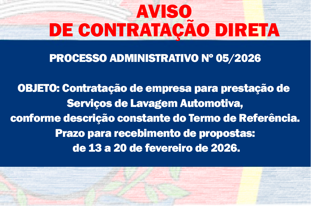 AVISO DE CONTRATAÇÃO DIRETA - Serviços de Lavagem Automotiva