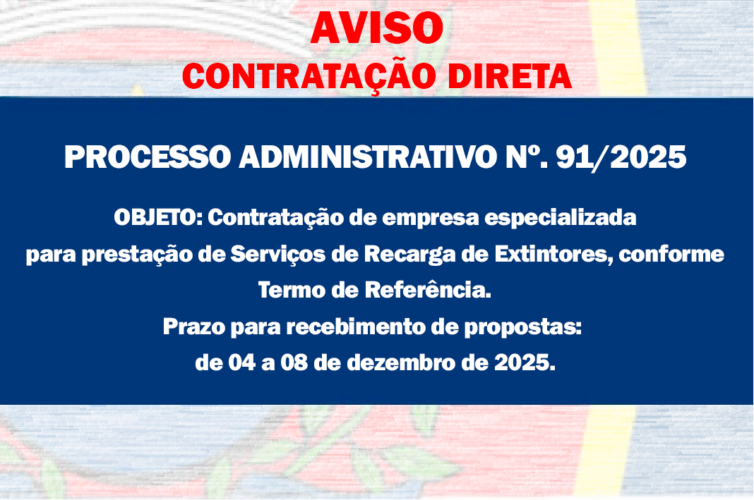 AVISO DE CONTRATAÇÃO DIRETA - Serviços de Recarga de Extintores