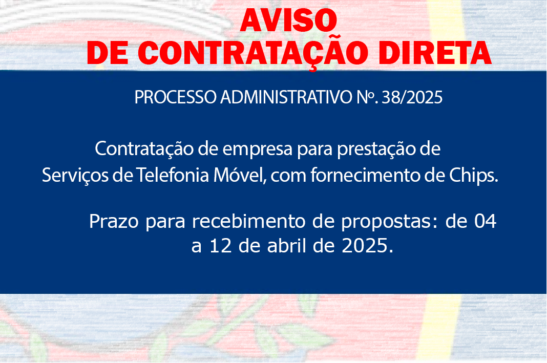 AVISO DE CONTRATAÇÃO DIRETA - Serviços de Telefonia Móvel