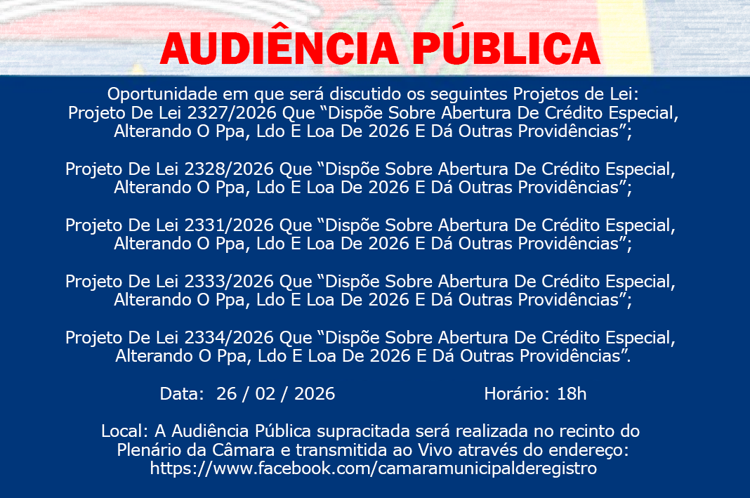 CONVITE AUDIÊNCIA PÚBLICA - 26/02/2026