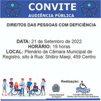 Convite para Audiência Pública 21/09/2022