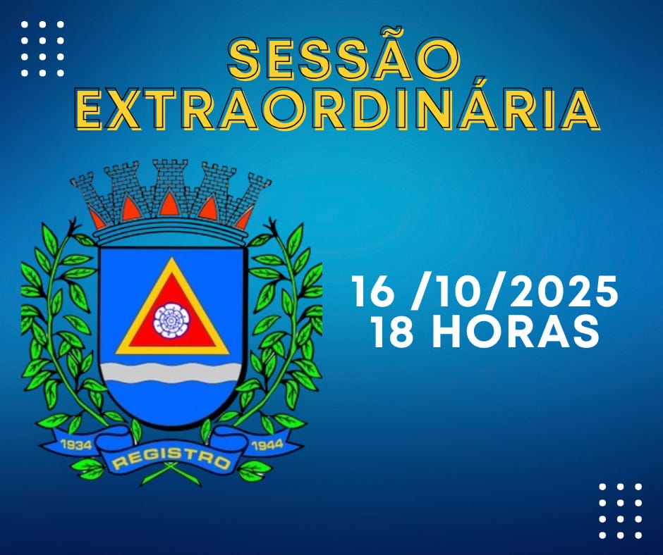 Pauta Sessão Extraordinária - 16 de outubro de 2025