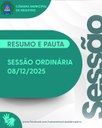 RESUMO E PAUTA DA SESSÃO ORDINÁRIA DE 08 DE DEZEMBRO DE 2025