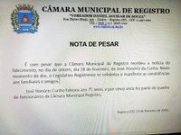 NOTA DE PESAR