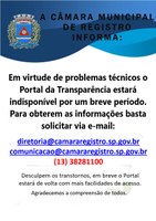 Portal da Transparência indisponível